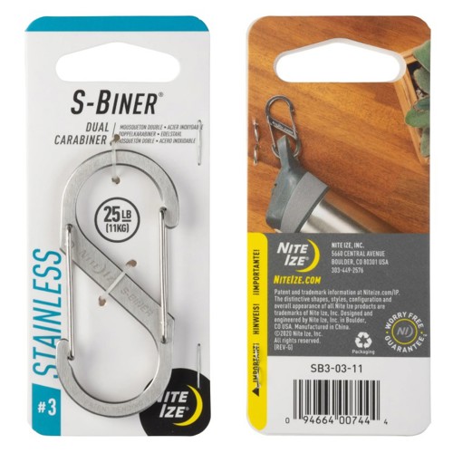 NITE IZE S-BINER #3 SS for sale at KYGUNCO.