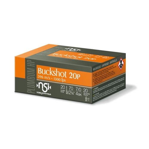 NOBEL AMMO Plumbum Buckshot 20Ga 2 3/4" 20 Pellets for sale at KYGUNCO.