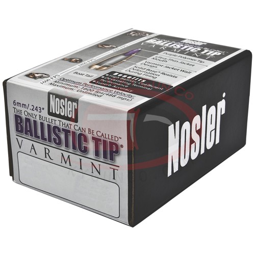 NOSLER Reloading Bullets Ballistic Tip 6mm 55G Grain 100rd for sale at KYGUNCO.
