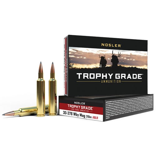 NOSLER Trophy Grade 30-378 Weatherby Mag 210gr ABLR Brass Rifle Ammunition | 20 Rounds for sale at KYGUNCO.