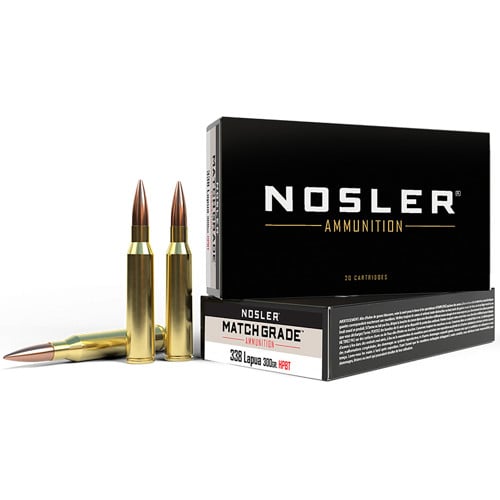NOSLER 338 Lapua Mag 300Gr Custom Competition HPBT 20rd for sale at KYGUNCO.