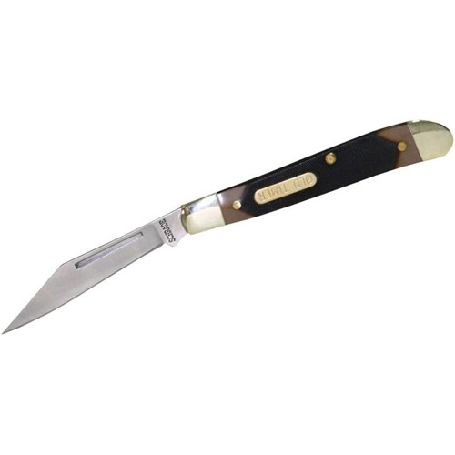 OLD TIMER Pal Delrin Folding Knife 2.2" Clip Point Blade | Brown Sawcut Handles for sale at KYGUNCO.