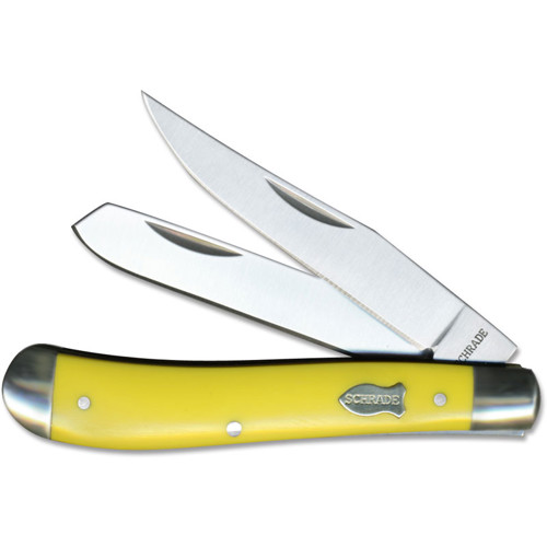 OLD TIMER Gunstock Trapper 2 Blade Yellow for sale at KYGUNCO.
