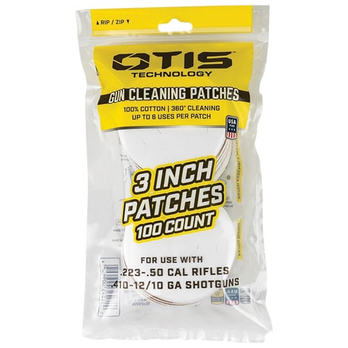 OTIS 3" Cleaning Patches (100) for sale at KYGUNCO.