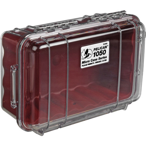 PELICAN 1050 Micro Case - Red / Clear for sale at KYGUNCO.