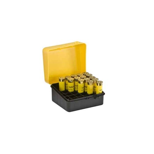 PLANO Shot Shell Box- 20 Ga - w/Padlock Detail Ylw/Blk for sale at KYGUNCO.