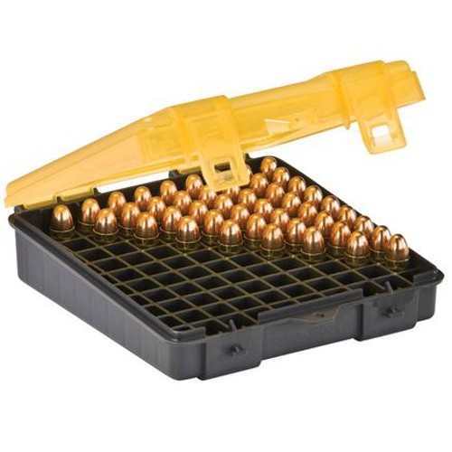 PLANO 100ct Handgun Ammo Case w/hinged cover 9mm-380ACP for sale at KYGUNCO.
