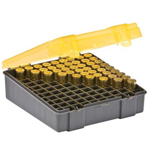 PLANO 100ct Handgun Ammo Case w/hinged cover 44-45 ACP for sale at KYGUNCO.