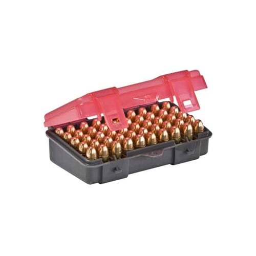 PLANO 50ct Handgun Ammo Case w/hinged cover 9mm-380ACP for sale at KYGUNCO.