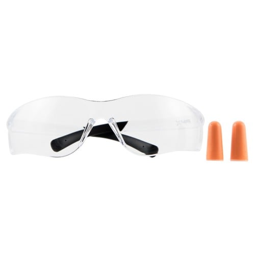 PYRAMEX Intruder Clear Ztek & pair of DP1000 Earplugs for sale at KYGUNCO.