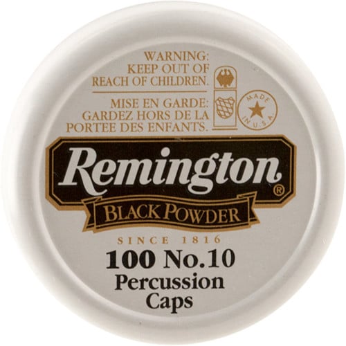 REMINGTON Percussion Cap #10 4oz Black Powder 100rd Tin for sale at KYGUNCO.