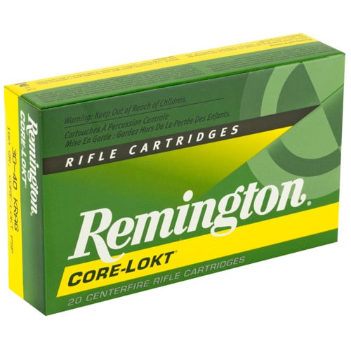 REMINGTON Core-Lokt 30-40 Krag 180gr Pointed Soft Point Ammunition | 20 Rounds for sale at KYGUNCO.