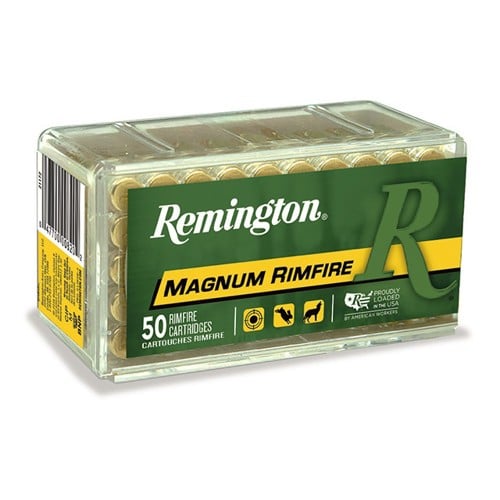 REMINGTON Magnum Rimfire 22 WMR 40gr Jacketed Hollow Point Ammunition | 50 Rounds for sale at KYGUNCO.