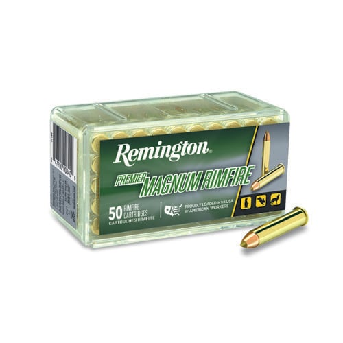 REMINGTON Premier Magnum Rimfire 17 HMR 17 gr AccuTip V Ammunition | 50 Rounds for sale at KYGUNCO.