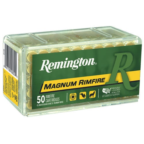 REMINGTON Magnum Rimfire 22 WMR 40 gr Pointed Soft Point Ammunition | 50 Rounds for sale at KYGUNCO.