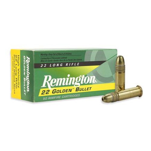 REMINGTON Golden Bullet 22 LR 36gr High Velocity Ammunition | 50 Rounds for sale at KYGUNCO.