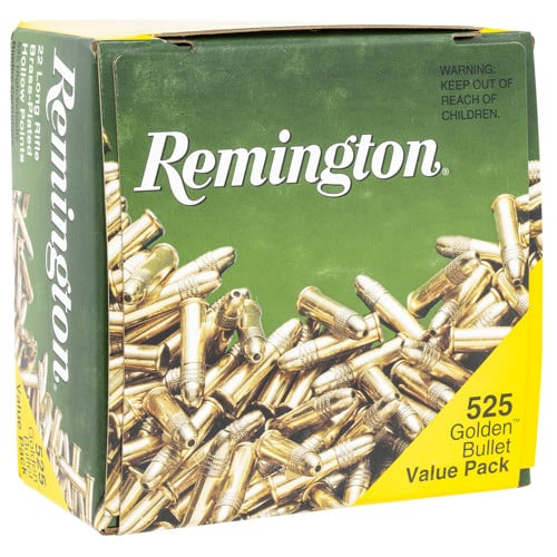 REMINGTON Golden Bullet Value Pack 22 LR 36 gr Hollow Point Ammunition | 525 Rounds for sale at KYGUNCO.