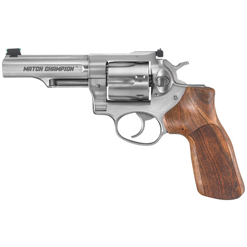 RUGER GP100 Match Champion 357 Mag 4.2" 6rd Revolver - Stainless w/ Wood Grips for sale at KYGUNCO.