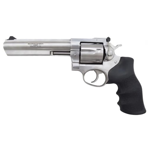 RUGER GP100 357 Mag / 38 Special 6" 6rd Revolver | Stainless w/ Rubber Grips for sale at KYGUNCO.