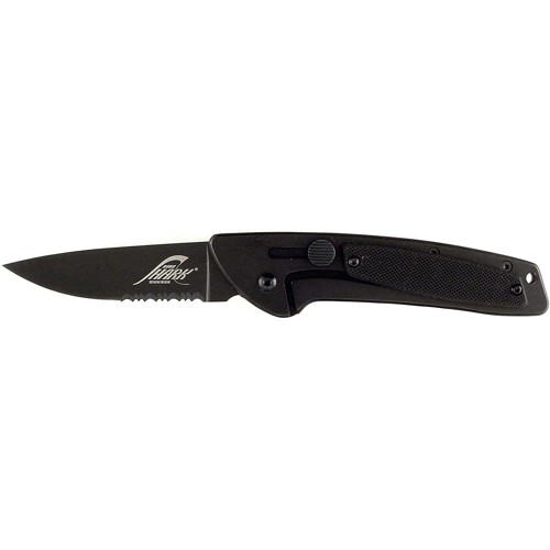 RUKO Shark 3" Folding Knife Serrated Edge - Black G10 for sale at KYGUNCO.