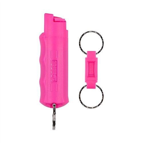 SABRE Pepper Spray UV Marking Dye & Hard Case With Quick Release Key Ring | Pink for sale at KYGUNCO.