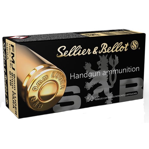 SELLIER BELLOT 9mm 115gr FMJ Brass Ammunition | 50 Rounds for sale at KYGUNCO.