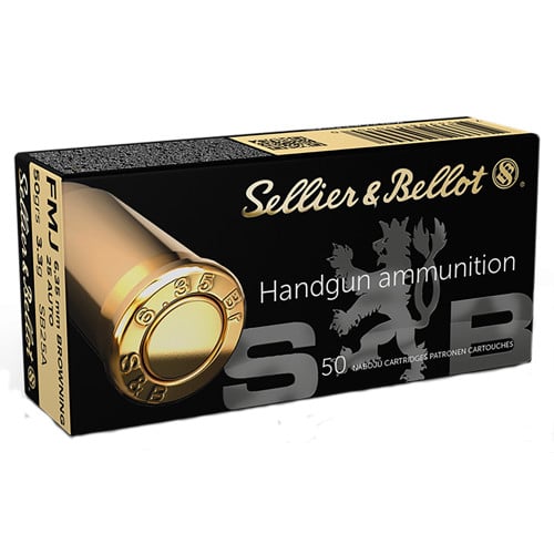 SELLIER BELLOT SB25A Handgun 25 ACP 50 gr Full Metal Jacket Ammunition | 50 Rounds for sale at KYGUNCO.