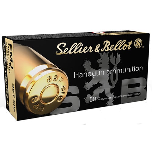 SELLIER BELLOT 357 SIG 140gr FMJ Brass Ammunition | 50 Rounds for sale at KYGUNCO.