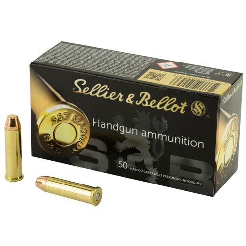SELLIER BELLOT 357 Mag 158Gr Full Metal Jacket Brass Handgun Ammunition | 50 Round for sale at KYGUNCO.